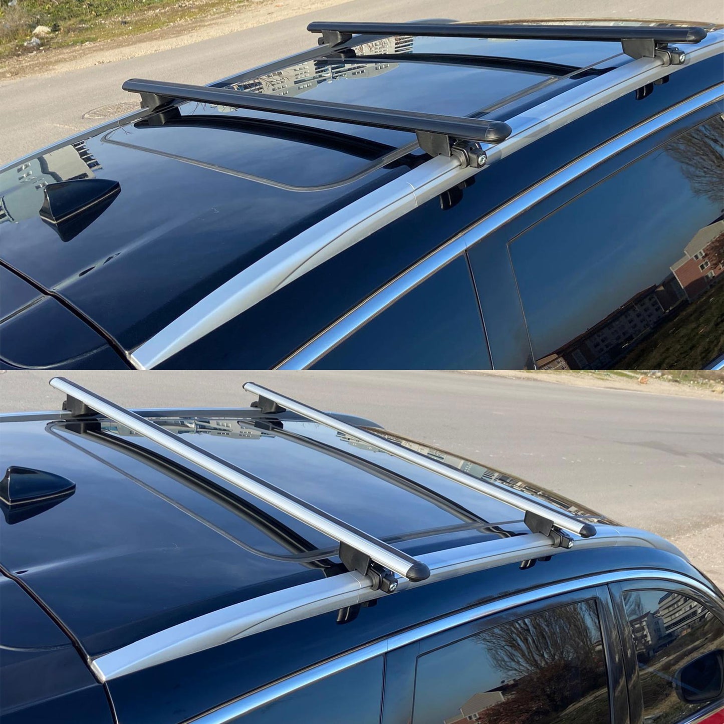 Roof Bars For Kia Cee'D Ceed Estates 2018-2023 Roof Rack Cross Bars 2 Pcs Black