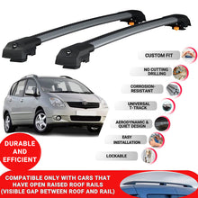 Roof Bar for Toyota Corolla Verso AR10 2002-2003 Lockable Roof Rack Cross Bars 2 Pcs Grey