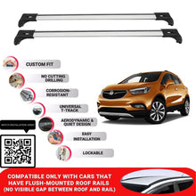 Roof Bars for Vauxhall Mokka X 2016-2020 Lockable Roof Rack Cross Bars 2 Pcs Grey