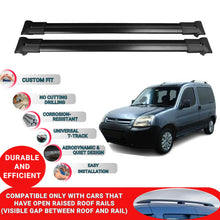 Roof Racks Cross Bars For Citroen Berlingo 1996-2008 2 Pcs Black