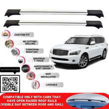 Roof Rack Cross Bars for Infiniti Qx56 2011-2013 Lockable Roof Bars 2 Pcs Grey