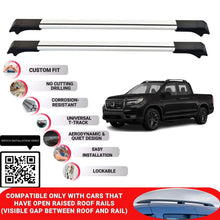 Roof Rack Cross Bars for Honda Ridgeline 2017-2024 Lockable Roof Bars 2 Pcs Grey