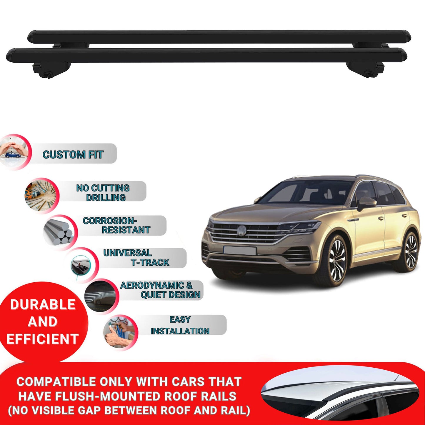 Roof Bars For Mitsubishi Outlander 2021 Onwards Roof Rack Cross Bars 2 Pcs Black