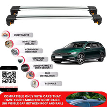 Premium Roof Bars for vw Passat Alltrack 2015-2024 Secure Roof Rack Cross Bar 2 Pcss Grey