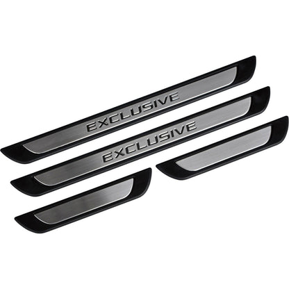 For Hyundai Tucson Chrome Door Sill Trim Plate Covers Scratch Guard 4 Pcs