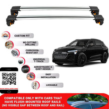 Premium Roof Bars For Audi Q8 Sportback E-Tron 2023+ Secure Roof Rack Cross Bar 2 Pcss Grey