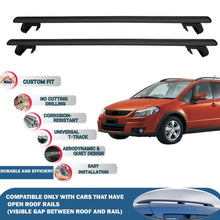 Roof Rack Cross Bars for Suzuki Sx4 Mk1 Crossover 2006-2013 Rail Carrier for Roof Tents 2 Pcs Black