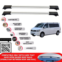 Roof Rack Cross Bars for Vw Multivan T6 2015-2024 Lockable Roof Bars 2 Pcs Grey