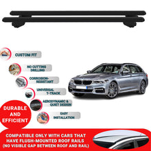 Roof Bars For Bmw 5 Series Estate G31 2017-2023 Roof Rack Cross Bars 2 Pcs Black
