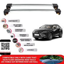Premium Roof Bars For Lexus Nx-Series Suv 2015-2021 Secure Roof Rack Cross Bar 2 Pcss Grey