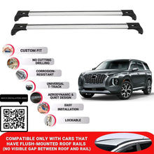 Roof Bars for Hyundai Palisade 2018+ Lockable Roof Rack Cross Bars 2 Pcs Grey