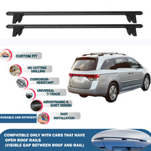 Lockable Roof Rack Cross Bars for Honda Odyssey Mpv 2011-2017 | Heavy Duty Rail Carrier 2 Pcs Black