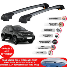Roof Bar for Dacia Duster 2018-2023 Lockable Roof Rack Cross Bars 2 Pcs Grey