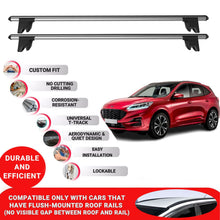 Premium Roof Bars for Ford Kuga Mk3 2019-2023 Lockable Roof Rack Cross Bars 2 Pcs Grey