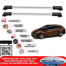 Roof Rack Cross Bars for Renault Megane 2009-2016 Lockable Roof Bars 2 Pcs Grey