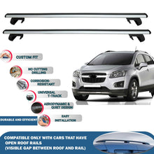 Roof Rack Cross Bars for Chevrolet Tracker 2013-2021 Rail Carrier for Roof Tents 2 Pcs Grey