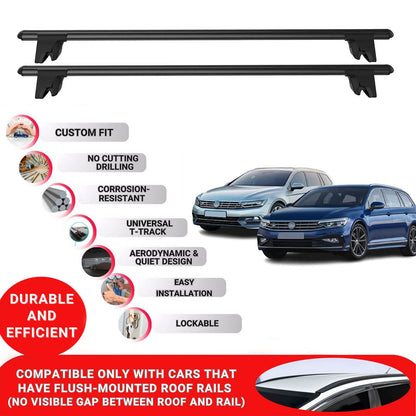 Premium Roof Bars for Vw Passat B8 Variant 2015-2023 Roof Rack Cross Bars 2 Pcs Black