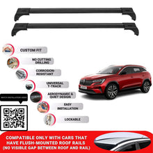Roof Bars for Renault Austral 2023+ Lockable Roof Rack Cross Bars 2 Pcs Black