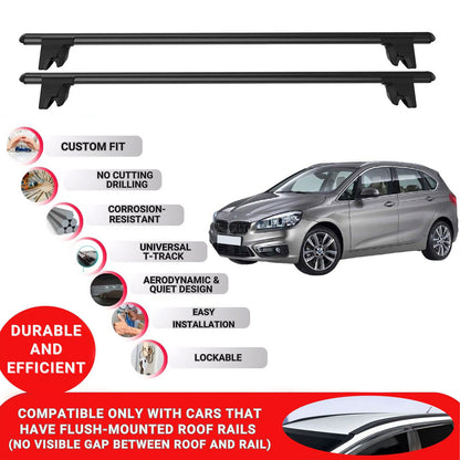 Premium Roof Bars for Bmw 2 Series F46 2014-2021 Roof Rack Cross Bars 2 Pcs Black