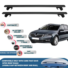 Roof Rack Cross Bars for Skoda Octavia Wagon 2013-2018 Rail Carrier for Roof Tents 2 Pcs Black