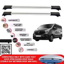 Roof Rack Cross Bars for Renault Trafic Bus 2015+ Lockable Roof Bars 2 Pcs Grey