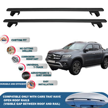 Roof Rack Cross Bars for Mercedes Benz X-Class 2017-2020 Rail Carrier for Roof Tents 2 Pcs Black