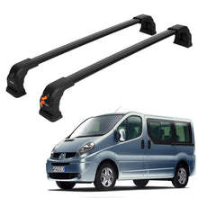 Lockable Roof Bars for Renault Trafic II 2003-2016 | Fixpoint No Roof Rails 2 Pcs Black