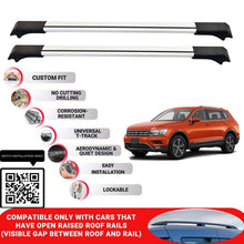 Roof Rack Cross Bars for Vw Tiguan Allspace 2018-2024 Lockable Roof Bars 2 Pcs Grey