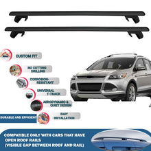 Roof Rack Cross Bars for Ford Escape 2013-2019 Rail Carrier for Roof Tents 2 Pcs Black
