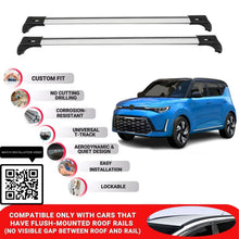 Roof Bars for Kia Soul X-Line Hb 2019+ Lockable Roof Rack Cross Bars 2 Pcs Grey