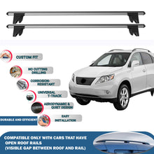 Lockable Roof Rack Cross Bars for Lexus Rx350 Al10 Pre-FL 2008-2012 | Heavy Duty Rail Carrier 2 Pcs Grey