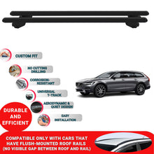 Roof Bars For Volvo V90 Cross Country 2017-2023 Roof Rack Cross Bars 2 Pcs Black