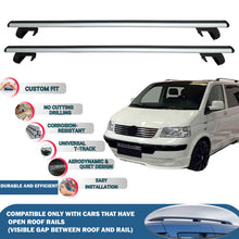 Roof Rack Cross Bars for Volkswagen T5 Multivan 2003-2015 Rail Carrier for Roof Tents 2 Pcs Grey