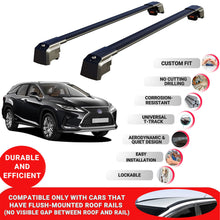 Roof Bars Rack for Lexus RXL (Al20) 2018-2022 Lockable Rail Carrier 2 Pcs Black