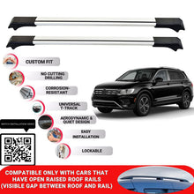 Roof Rack Cross Bars for Vw Tiguan 2016-2024 Lockable Roof Bars 2 Pcs Grey