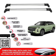 Roof Bars for Jaecoo 7 2023+ Lockable Roof Rack Cross Bars 2 Pcs Grey