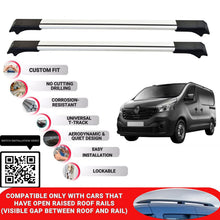 Roof Rack Cross Bars for Renault Trafic 2015-2025 Lockable Roof Bars 2 Pcs Grey