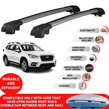 Roof Bar for Subaru Ascent 2019-2024 Lockable Roof Rack Cross Bars 2 Pcs Grey