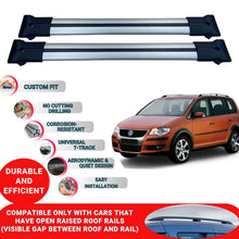 Roof Racks Cross Bars For Vw Touran Cross 2006-2010 2 Pcs Grey