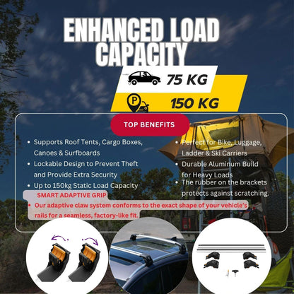 Premium Roof Bars For Buick Enclave 2025 Onwards Roof Rack Cross Bar Secure Grey