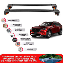 Premium Roof Bars For Mazda Cx-90 2024 Onwards Roof Rack Cross Bars Secure Black