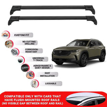 2X Car Roof Bars for Mazda Cx-50 2023+ Lockable Roof Rack Cross Bars Black