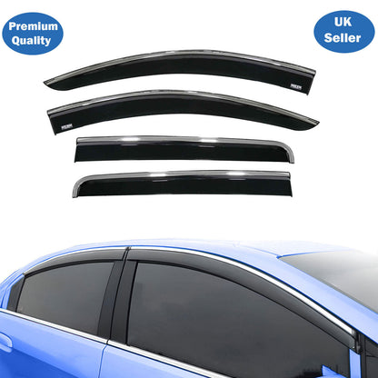 Chrome Window Wind Deflector for Mitsubishi L200 Triton 2015+ Rain Guard Visors