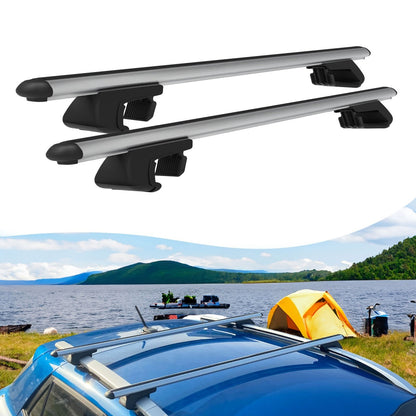 Roof Rack Cross Bars for Hyundai Atos 1997-2008 Rail Carrier for Roof Tents 2 Pcs Grey