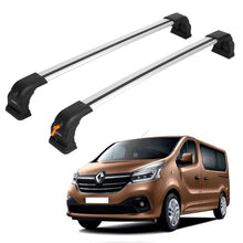 Lockable Roof Bars for Renault Trafic III  2014+ | Fixpoint No Roof Rails 2 Pcs Grey