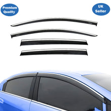 Chrome Window Wind Deflector for Renault Clio 4 2013+ Rain Guard Visors 4 pcs