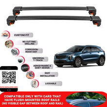 Premium Roof Bars For Cadillac Xt4 Suv 2018+ Secure Roof Rack Cross Bar 2 Pcss Black