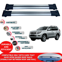 Roof Racks Cross Bars For Toyota Land Cruiser Prado J150 2009-2023 2 Pcs Grey
