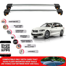 Premium Roof Bars For Bmw 5 Sr Touring F11 2010-2017 Secure Roof Rack Cross Bar 2 Pcss Grey