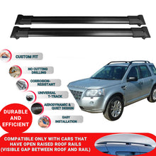 Roof Racks Cross Bars For Landrover Freelander 2 2007-2014 2 Pcs Black